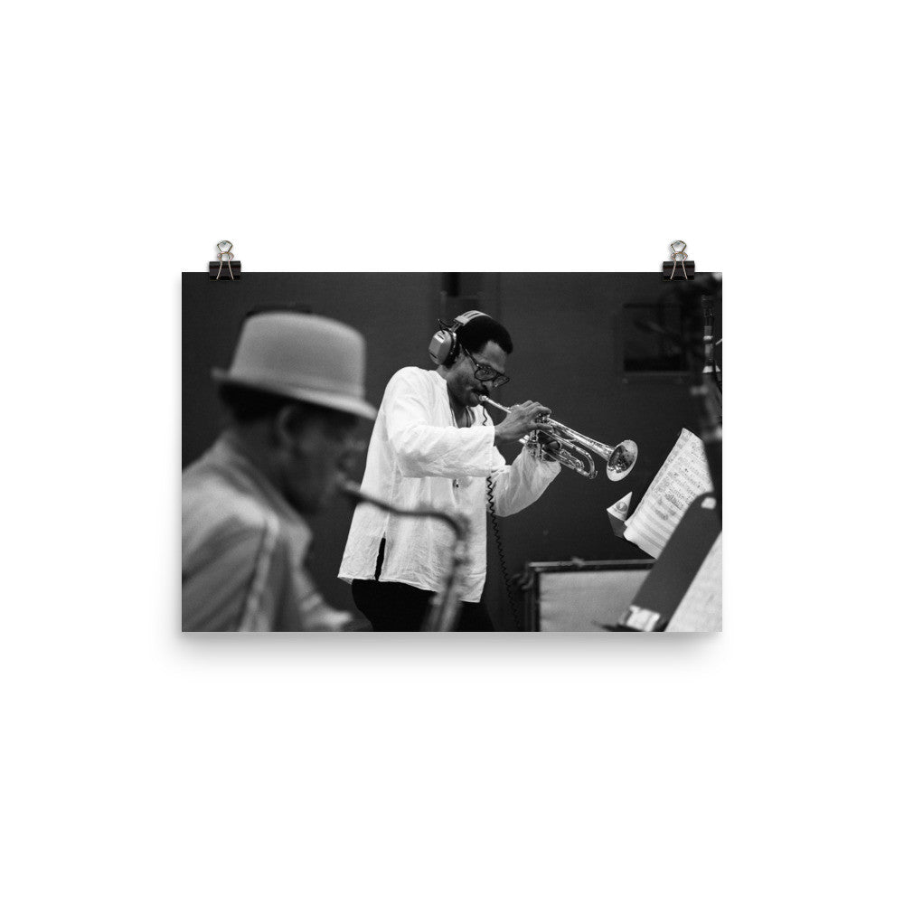 Dexter Gordon & Woody Shaw Session Photo - "Manhattan Symphony" (Columbia Records 1981)